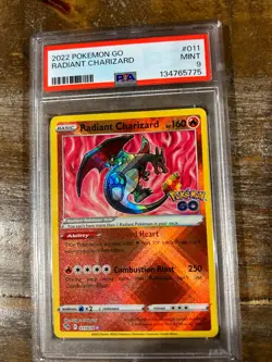 POKEMON 2022 Go RADIANT CHARIZARD #011 PSA 9 Mint RARE - Image 1