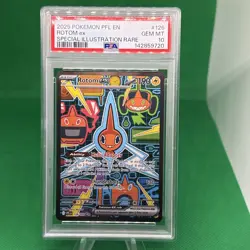 2025 POKEMON PFL EN-PHANTASMAL FLAMES SPECIAL ILLUSTRATION RARE ROTOM EX PSA 10 - Image 1