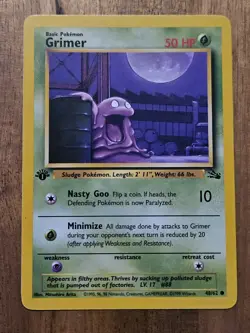 Grimer 1st Edition Near Mint 48/62 Fossil Set Pokemon Vintage Card WOTC 1999 - Image 2