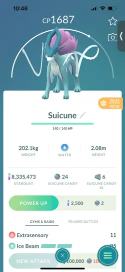 Pokemon Go Legendary Suicune ( Normal ) ( Reduced) - Image 1