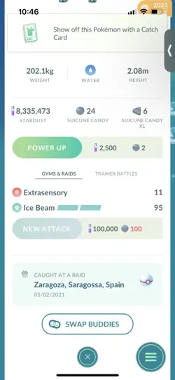 Pokemon Go Legendary Suicune ( Normal ) ( Reduced) - Image 2