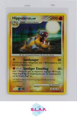 HIPPOTERUS POKEMON 21/100 2008 GERMAN MAJESTATISCHER MORGEN REVERSE HOLO - Image 1