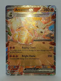 Arcanine EX 032/198 Scarlet & Violet Base Set Pokemon TCG NM - Image 3
