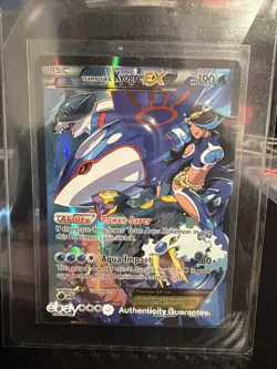 Pokemon TCG Team Aqua's Kyogre EX #6/34 Double Crisis Ultra Rare Heavy Played - Image 1