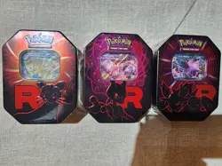 Pokemon TCG: Team Rocket x3 Tins,Persian,Mewtwo,Nidoking,New & sealed,In hand🔥 - Image 2