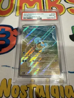 PSA 8 - 2023 Squirtle 170/165 Sv: Scarlet & Violet 151 Holo Pokemon - Image 1