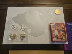 Pokemon TCG - Empty Charizard 2022 UPC With Charizard Playmat Coin Book Dice - Image 2