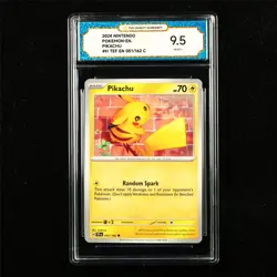 TQG 9.5 MINT+ 2024 Pokemon ENG Pikachu 051/162 C - Image 1
