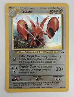 Scizor 10/75 Neo Discovery Holo Rare 2001 Unlimited Stage 1 80 HP Pokemon TCG - Image 1
