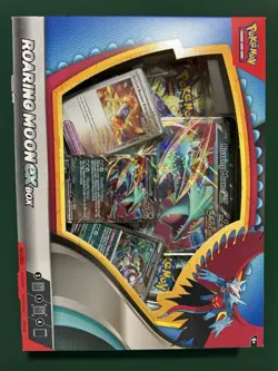 Pokemon TCG Roaring Moon Ex Collector Box 4 Booster Pack Promo - Image 1