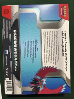 Pokemon TCG Roaring Moon Ex Collector Box 4 Booster Pack Promo - Image 2