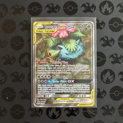 Pokemon TCG SM229 Tag Team Venusaur & Snivy GX Black Star Promo - Image 1
