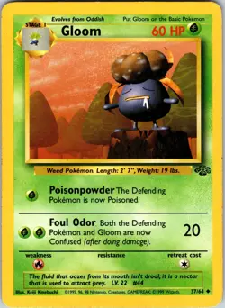 Gloom 37/64 Jungle Pokemon MP Unlimited - Image 1
