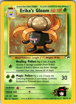 Erika's Gloom (45) 045/132 Gym Heroes Pokemon LP Unlimited - Image 1
