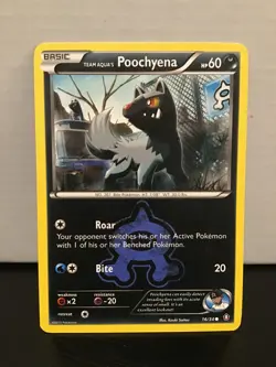 Team Aqua's Poochyena 16/34 Pokemon Double Crisis Common - Image 1