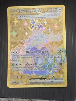 Pokemon Terapagos Ex 173/142 Full Art Special Illustration Rare Stellar Crown - Image 1
