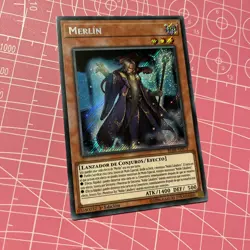 Yu-Gi-Oh! TCG Merlin BLRR Secret Rare 1st Edition Near Mint NM SPANISH - Image 1