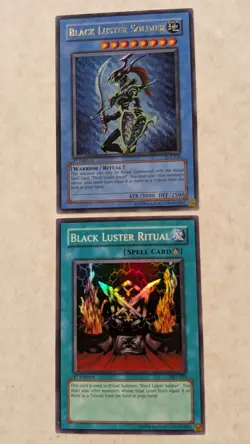 Yugioh 1st Edition Black Luster Solider and 1st Editition Ritual– LP - Image 1