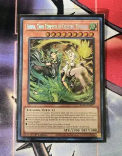 Shiina, Twin Tempests of Celestial Thunder BPRO-EN027 Secret Rare 1st NM Yugioh - Image 1