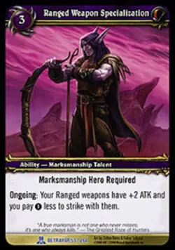 Moderate Play WoW TCG Ranged Weapon Specialization Servants of the Betrayer Worl - Image 1