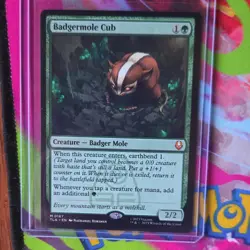 Magic: The Gathering Badgermole Cub Creature TLA 0167 Green - Image 1