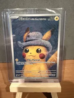 Pokemon Van Gogh Pikachu with Grey Felt Hat SVP Black Star Promo 085 SEALED - Image 3