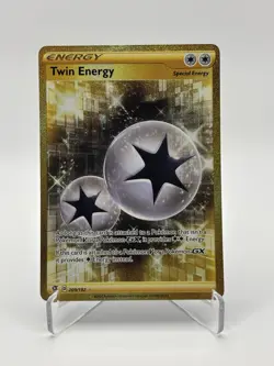 Pokemon Card Twin Energy 209/192 Rebel Clash Gold Secret Rare - Image 1