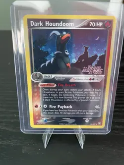 Pokemon Dark Houndoom 37/109 EX Team Rocket Returns Reverse Holo Stamped LP+ - Image 1