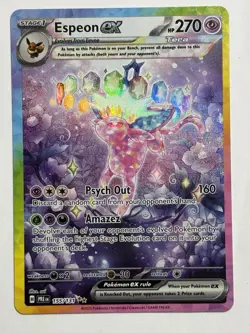 Pokemon TCG Espeon EX Prismatic Evolutions Special Illustration Rare 155/131 - Image 2