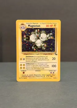 Pokemon Fossil Magneton Holo – Lightly Played LP – Original Vintage 11/62 - Image 1