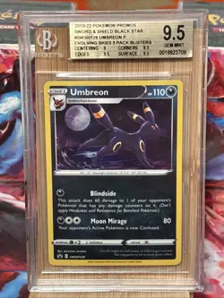 2021 Pokemon SWSH Black Star promo Umbreon SWSH129 - Holo - BGS 9.5 GEM MINT - Image 1