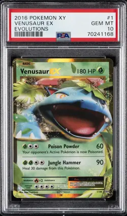 2016 POKEMON XY EVOLUTIONS #1 VENUSAUR EX PSA 10 - Image 1