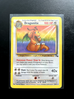 Pokemon TCG - Dragonite 19/62 - Fossil Unlimited - Rare Non Holo - DMG - Image 2