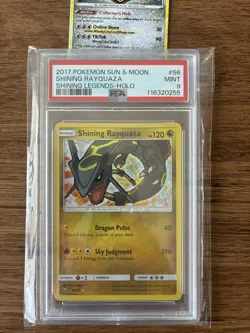 2017 POKEMON SUN & MOON SHINING LEGENDS #56 SHINING RAYQUAZA-HOLO PSA 9 - Image 1