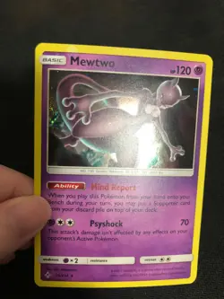 Pokemon Mewtwo Swirl 75/214 Unbroken Bonds Canada EXCLUSIVE Holo Bleed Promo NM - Image 2