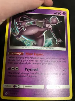 Pokemon Mewtwo Swirl 75/214 Unbroken Bonds Canada EXCLUSIVE Holo Bleed Promo NM - Image 5