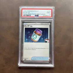 2025 POKEMON PLAY! POKEMON PRIZE PACK: SER 7 HOLO #153 N'S PP UP PSA 9 - Image 1