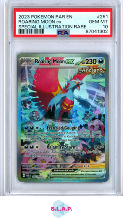 ROARING MOON EX POKEMON 251 2023 PAR SAR EN PSA 10 - Image 1