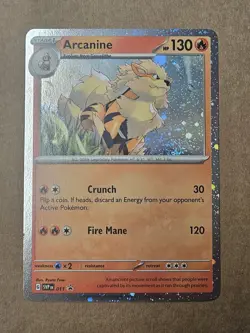 Pokemon TCG Arcanine Black Star Promo SVP 011 Cosmos Holo LP - Image 1