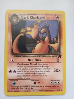 Dark Charizard 21/82 Team Rocket Regular NEAR MINT - Pokemon NON HOLO - Image 1
