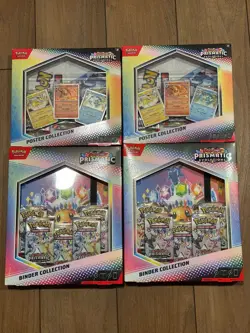 Pokemon Bundle (x2) Prismatic Evolutions Binder Collection & (x2) Poster Collect - Image 1