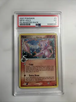 Pokemon TCG Mew Delta Species 3/17 Pop Series 5 Holo - Back Error PSA 5! SWIRL! - Image 1
