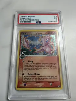 Pokemon TCG Mew Delta Species 3/17 Pop Series 5 Holo - Back Error PSA 5! SWIRL! - Image 2