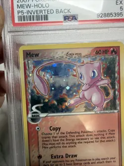 Pokemon TCG Mew Delta Species 3/17 Pop Series 5 Holo - Back Error PSA 5! SWIRL! - Image 3