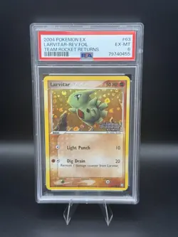 Pokemon 2004 PSA 6 MINT Larvitar Ex Team Rocket Returns REVERSE 63/109 - Image 1