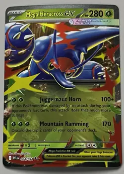 Pokemon Phantasmal Flames Mega Heracross ex Basic Double Rare HoloFoil #004/094 - Image 1