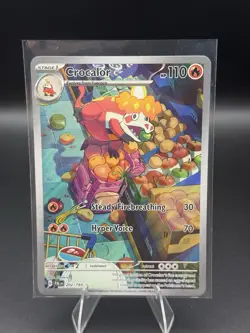 Crocalor Illustration Rare 202/193 Paldea Evolved English Pokemon NM+ - Image 1