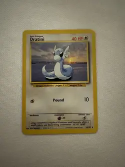 Pokemon Dratini 26/102 Uncommon Base Set 1999 vintage Wizards of the Coast LP - Image 1
