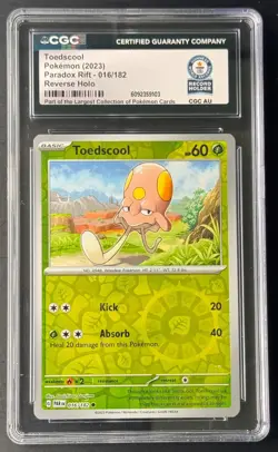 Reverse Holo Toedscool #016/182 Common SV04: Paradox Rift Pokemon GWR - Image 1