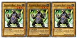 Yugioh- 3X Gladiator Beast Andal - Common - Unlimited - PTDN-EN001 - Light Play - Image 1